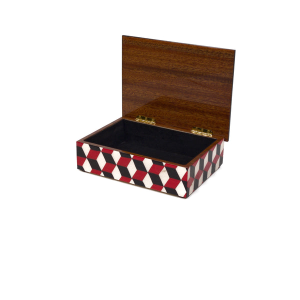 Cubes in Red Rectangle Box