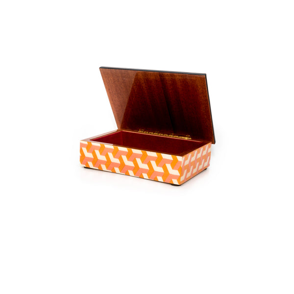 3d Orange and Pink Rectangle Box