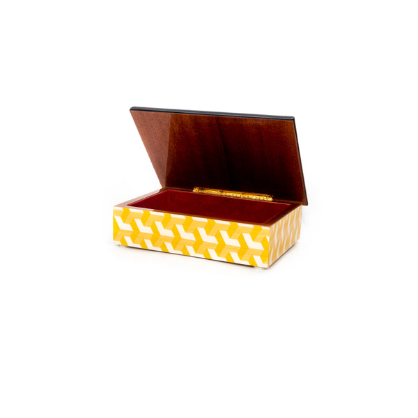 3d yellow Rectangle Box