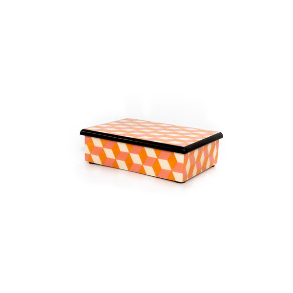 Cubes Orange and pink Rectangle Box