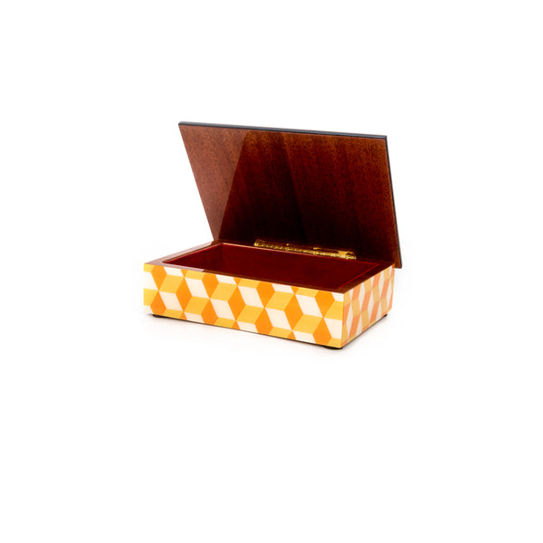 Cubes Orange and Yellow Rectangle Box