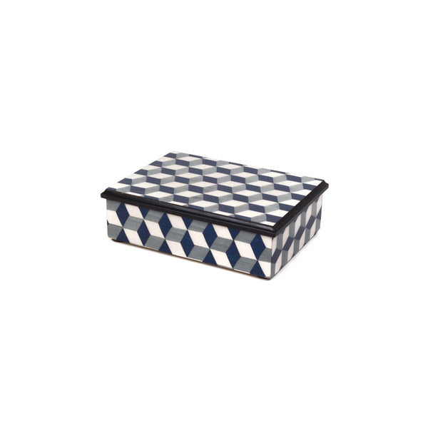 Cubes Blu Rectangle Box