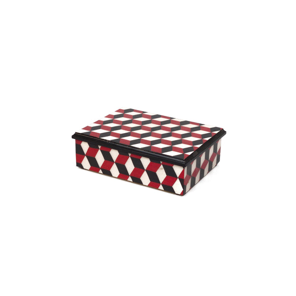 Cubes in Red Rectangle Box