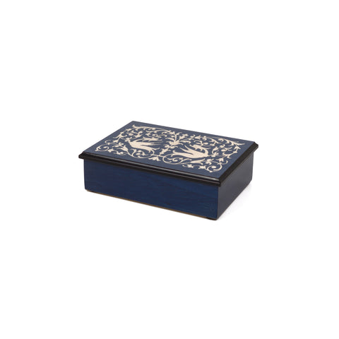 Ornamental blu Rectangle box