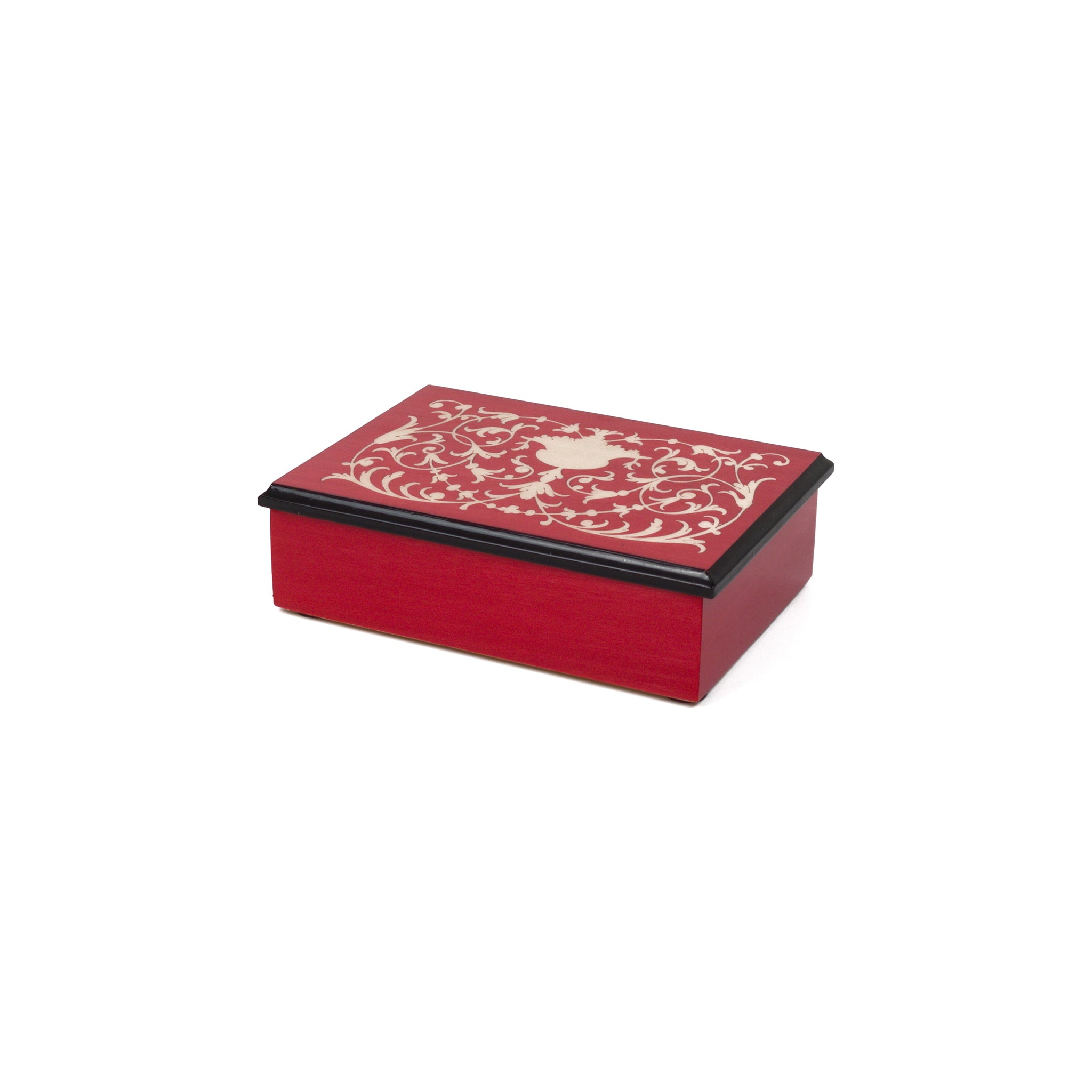 Ornamental red Rectangle Box