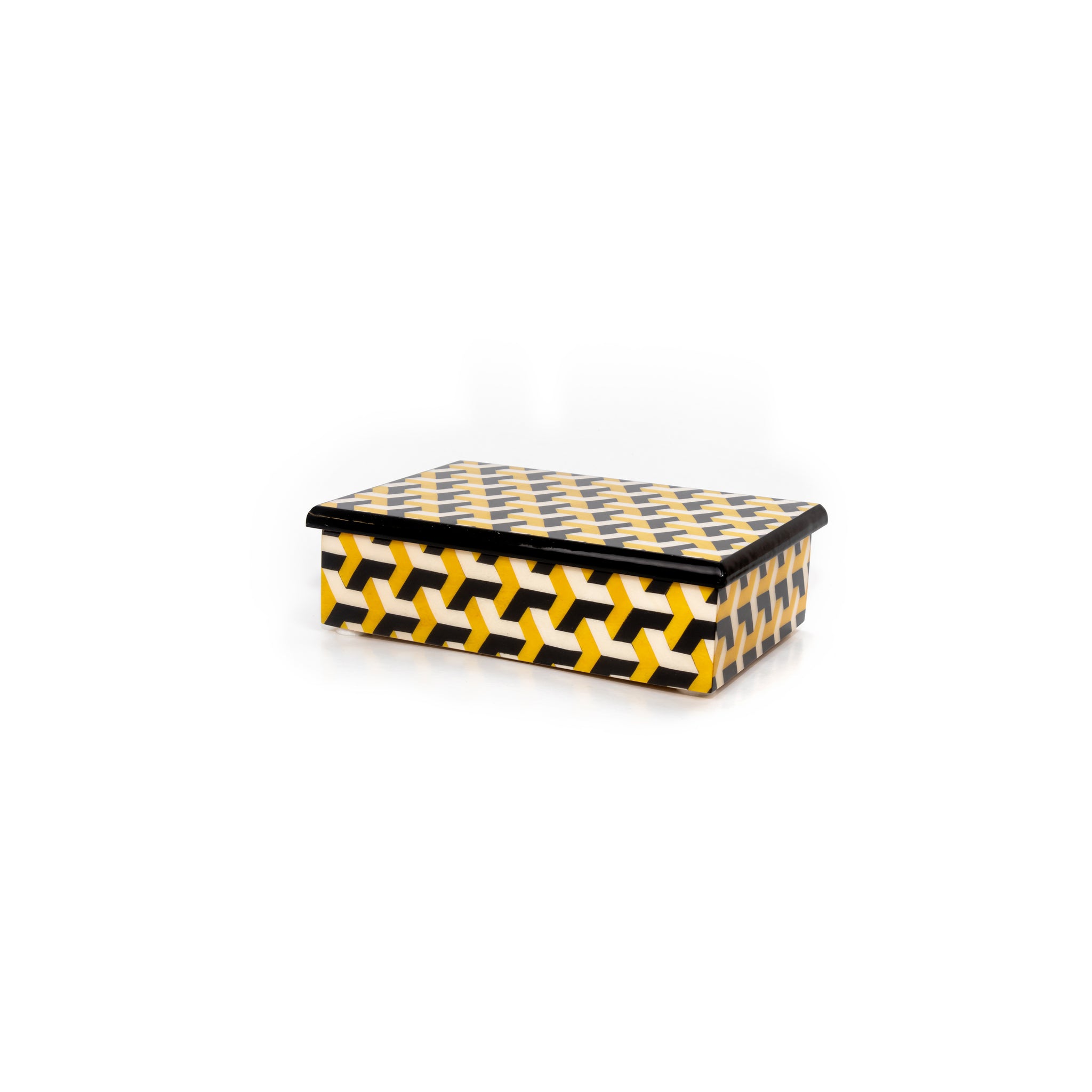 3d black and yellow Rectangle Box