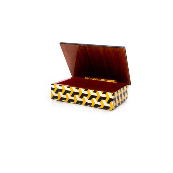 3d yellow and Brown Rectangle Box