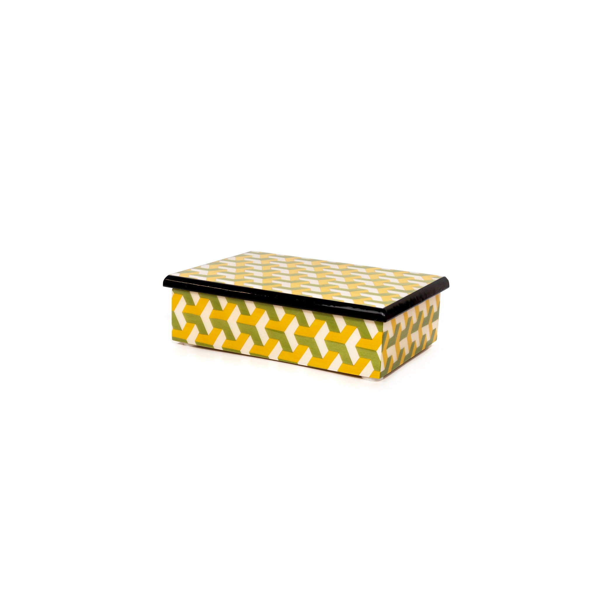 3d yellow and green Rectangle Box