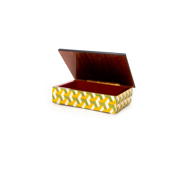 3d yellow and green Rectangle Box