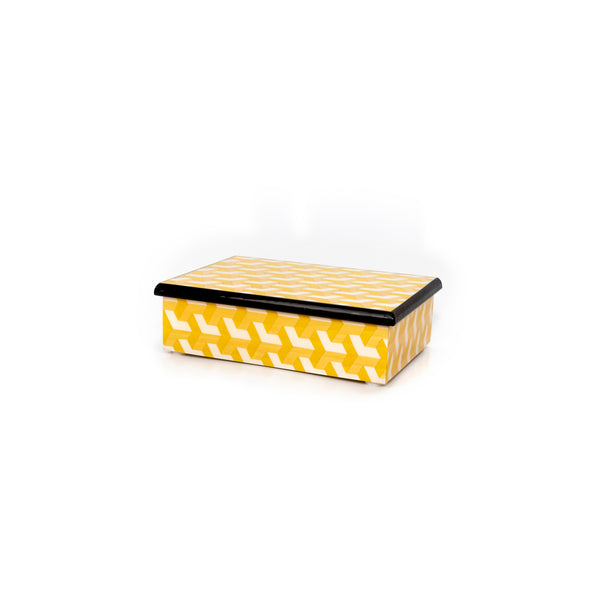 3d yellow Rectangle Box