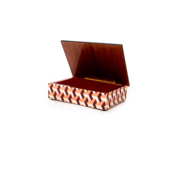 3d Red wine and Pink Rectangle Box