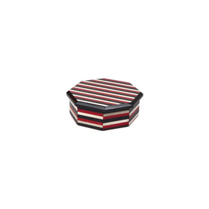 Stripes red octagonal box