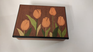 Tulips brown Rectangle Box