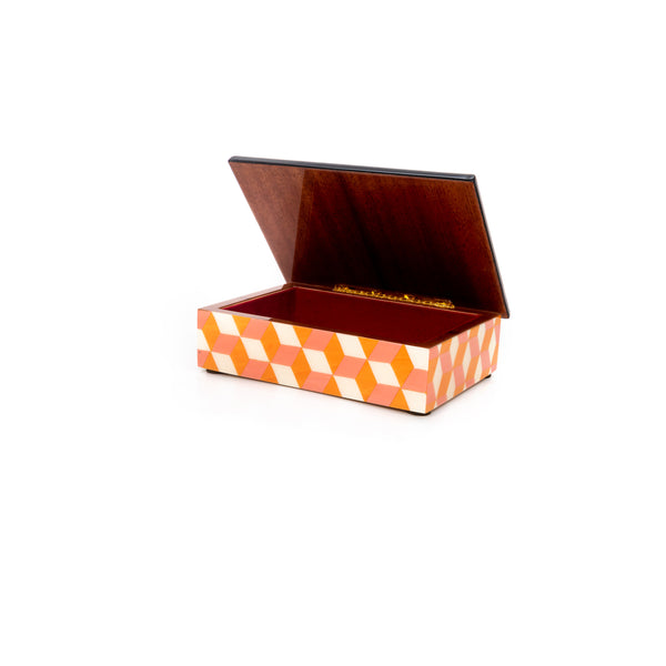 Cubes Orange and pink Rectangle Box
