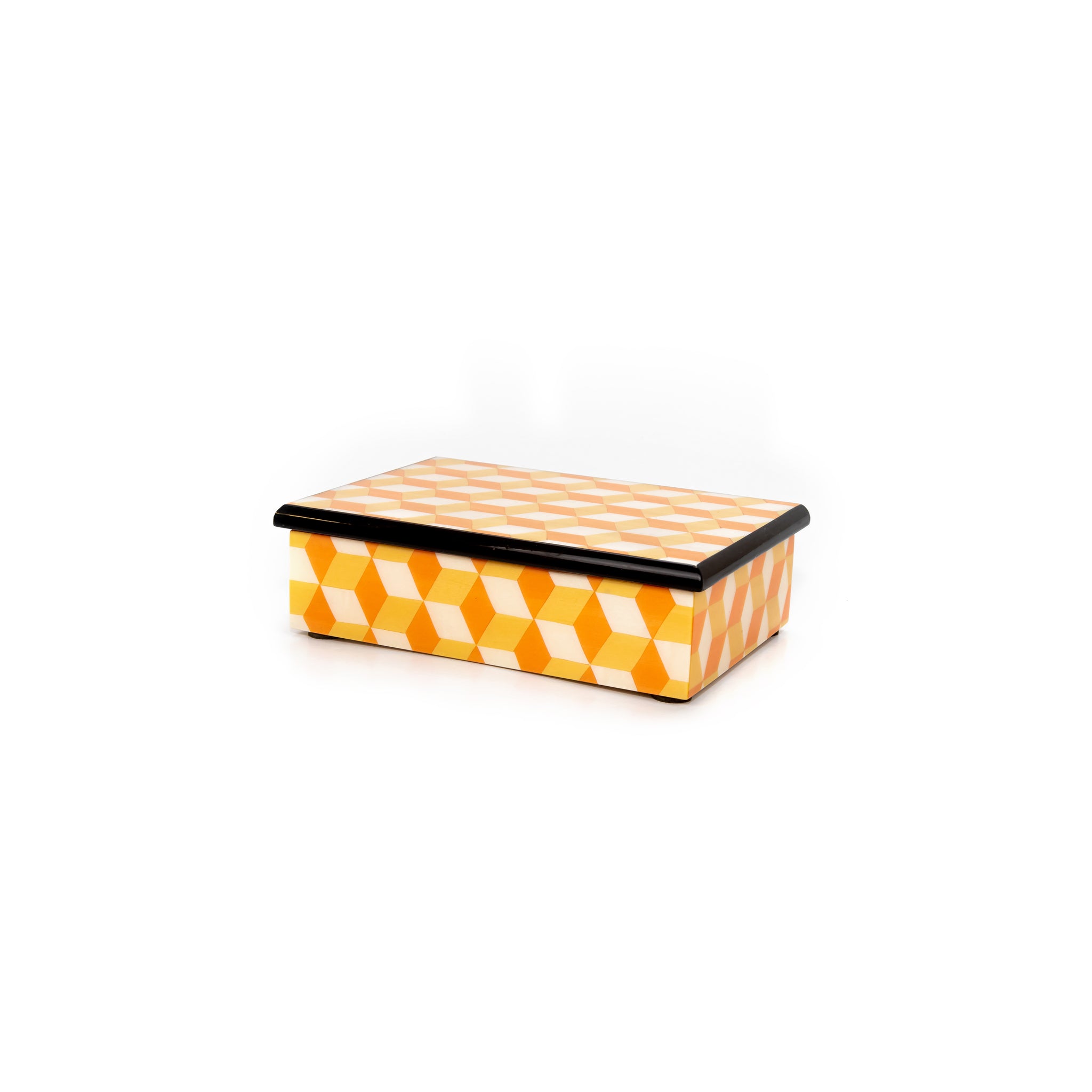 Cubes Orange and Yellow Rectangle Box