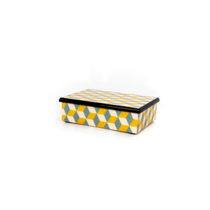 Cubes Yellow and light Blue Rectangle Box