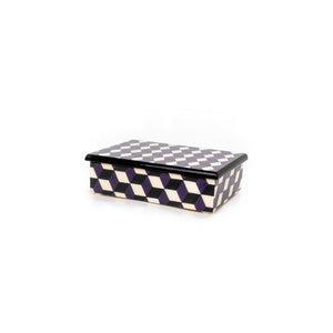 Cubes purple and black Rectangle Box